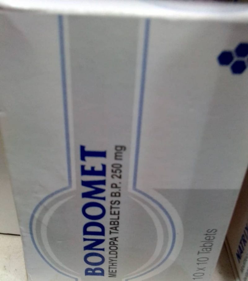 BONDOMET 250MG 1/10(METHYLDOPA)